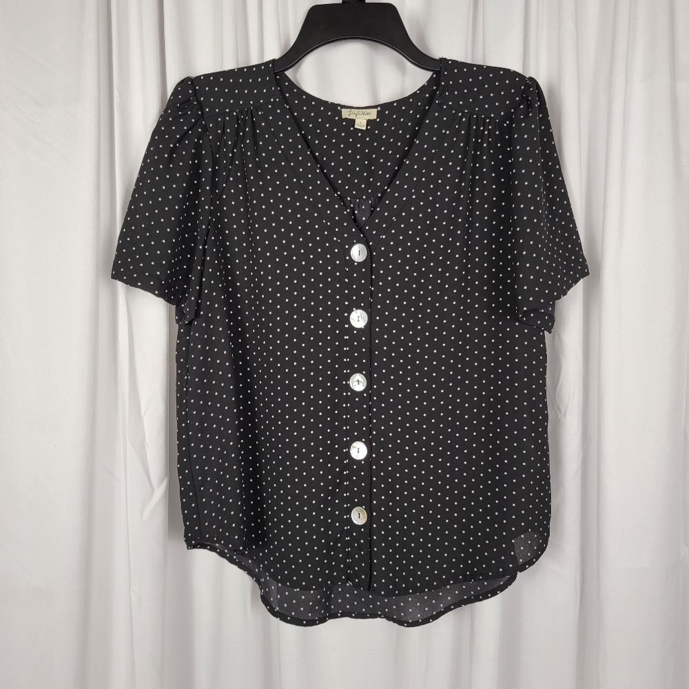 Black Polka Dot Top